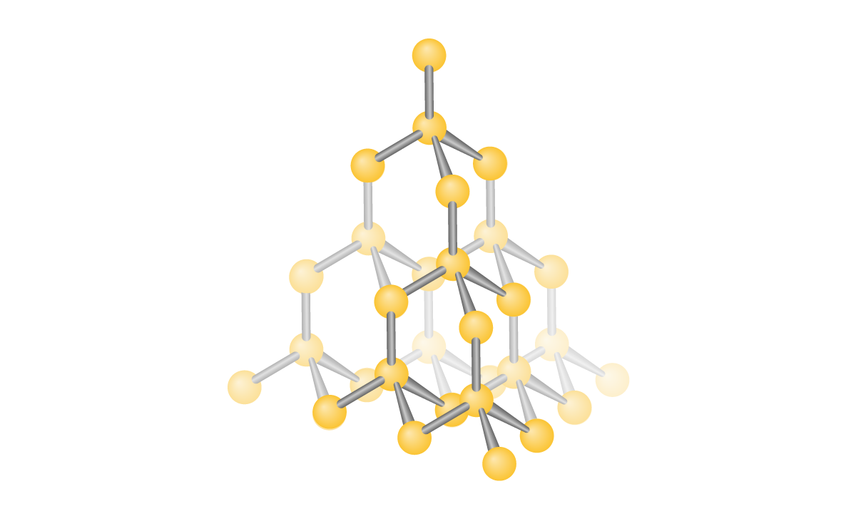 <p>Silicon:</p><p>	- Contains silicon atom that’s ________ bonded to ____ other silicons</p>