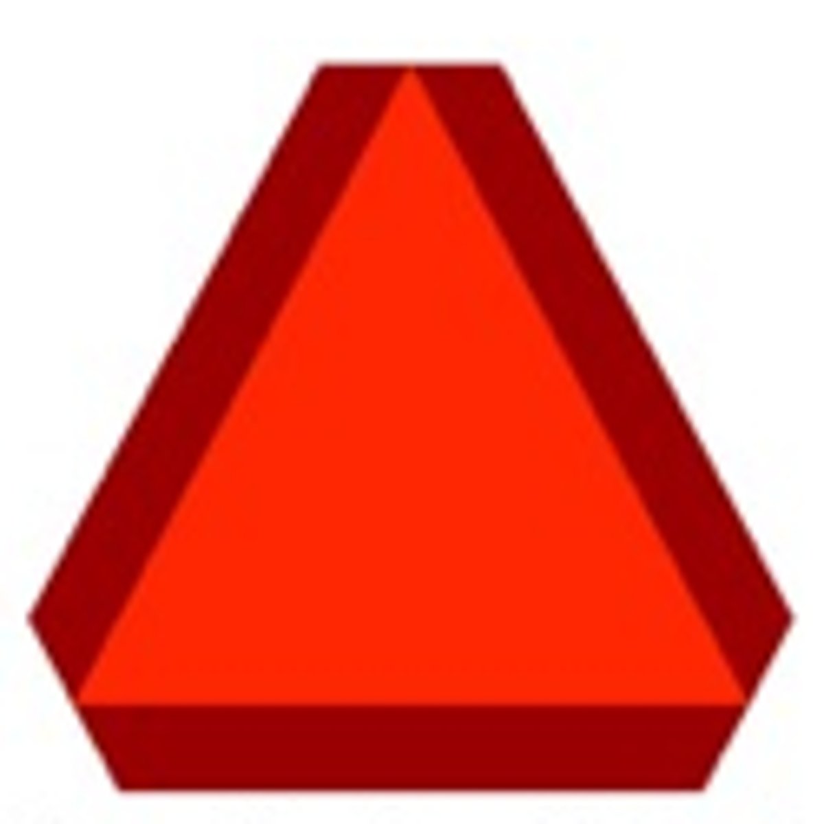 <p>A fluorescent orange triangle with retroflective borders.</p>