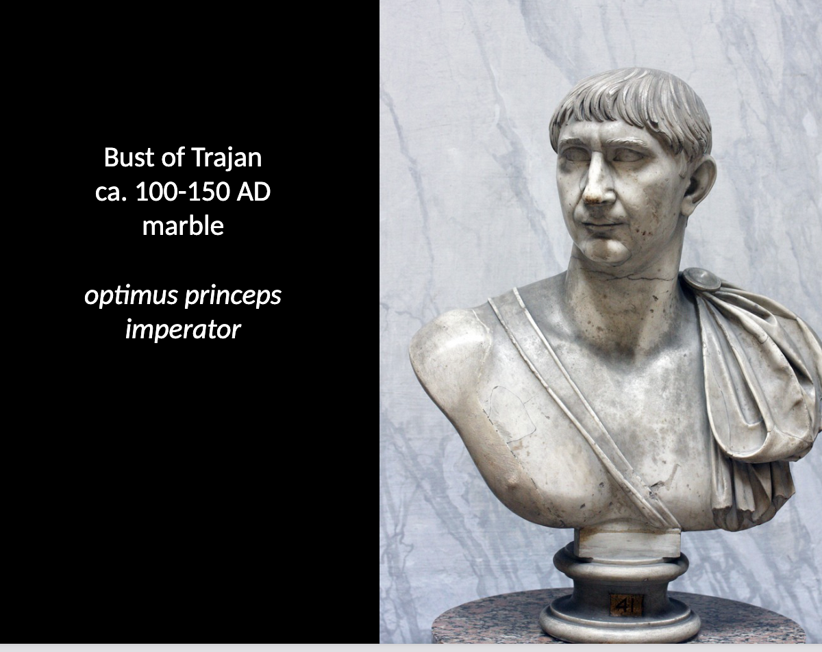 <p>Bust of Trajan—Rome, marble </p>