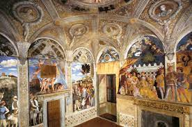 <p>TWO VIEWS OF THE CAMERA PICTA, DUCAL PALACE, MANTUA</p>
<p>%%<strong>(FIFTEENTH-CENTURY ITALY)</strong>%%</p>
<p>==<strong>(RENAIISANCE STYLE SPREADING TO OTHER ITALIAN CITIES)</strong>==</p>