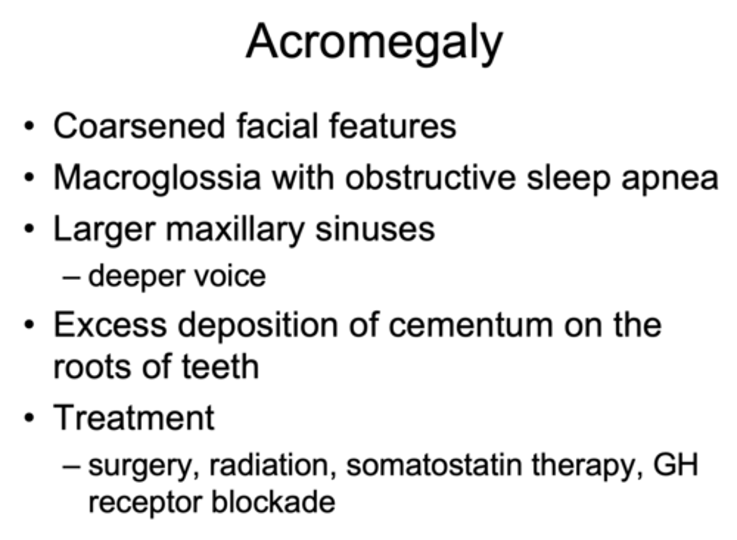 <p>acromegaly</p>