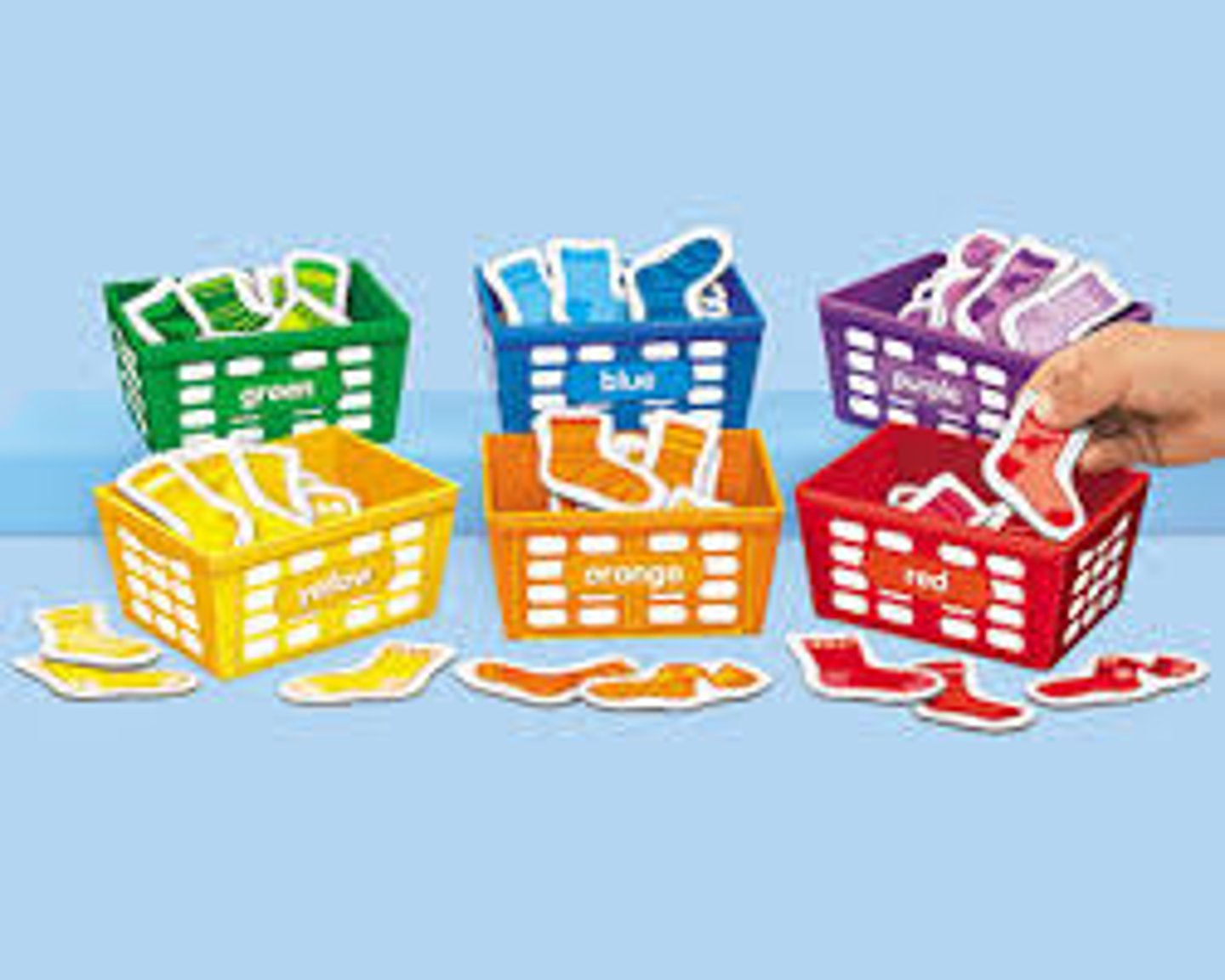 <p>Separated based on their color. | Ex: The bottles are sorted by color before melting.</p>
