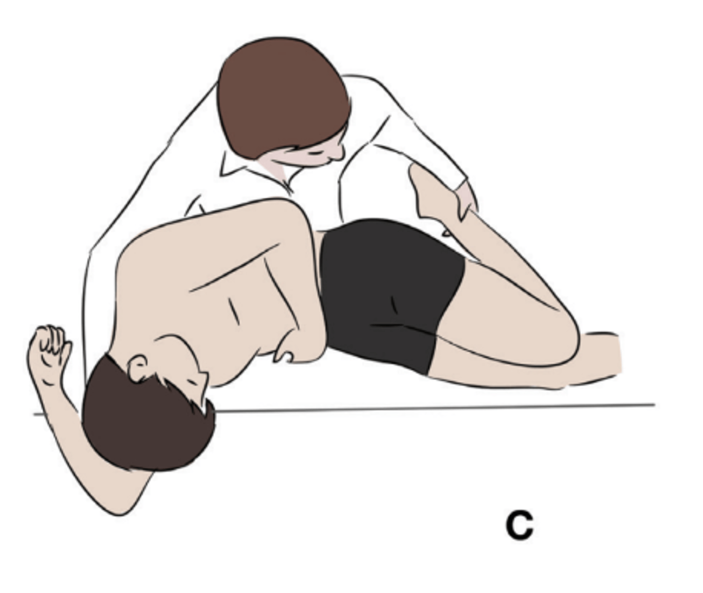 <p>side-lying slump test!!</p><p>- cervical flexion</p><p>- thoracic and lumbar flexion (slump)</p><p>- hip flexion (20°)</p><p>- knee flexion</p><p>- ankle PF</p>