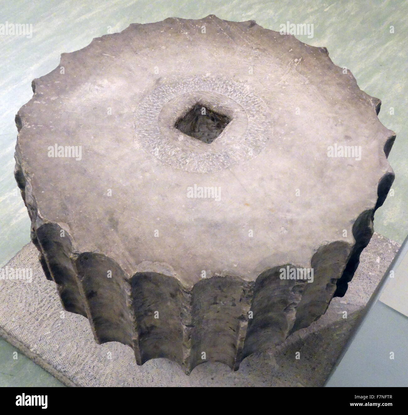 <p>one section of a pillar shaft; stacked together</p>