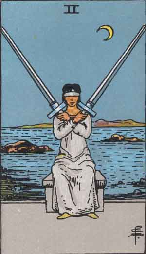 <p>2 of swords</p>