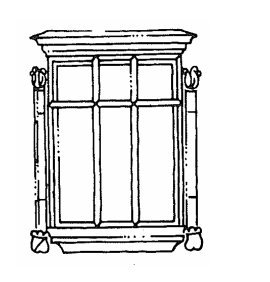 <p>Rectangular windows</p>