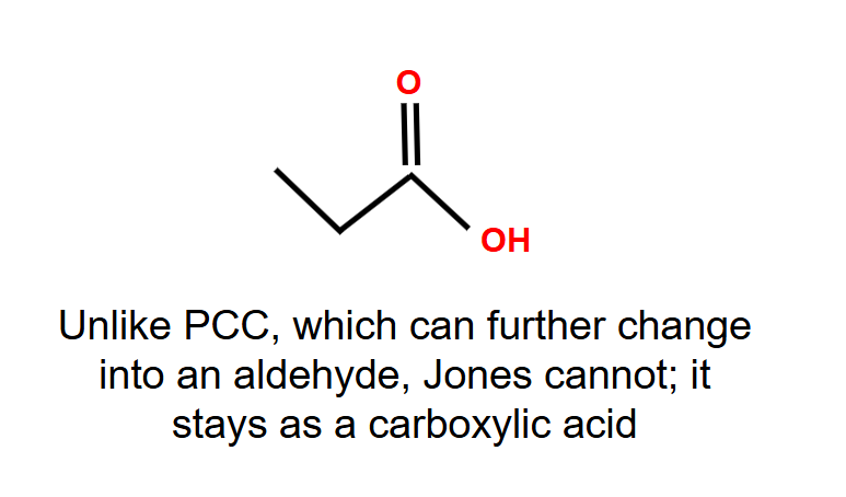 <p>Oxidation of primary alcohol</p><ul><li><p>Jones</p></li></ul><p></p>