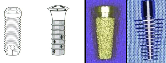 <p>What type of design is this endosseous implant?</p>