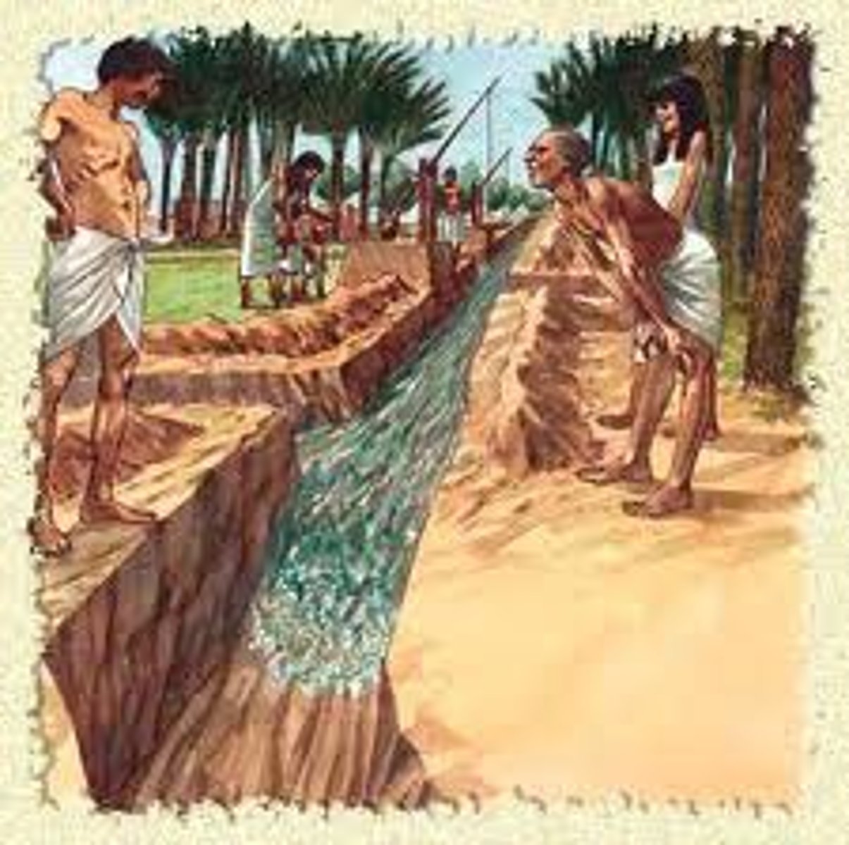 <p>diversion of water from rivers/reservoirs to use on crops</p><p>-damming of rivers, salinization of soils</p>
