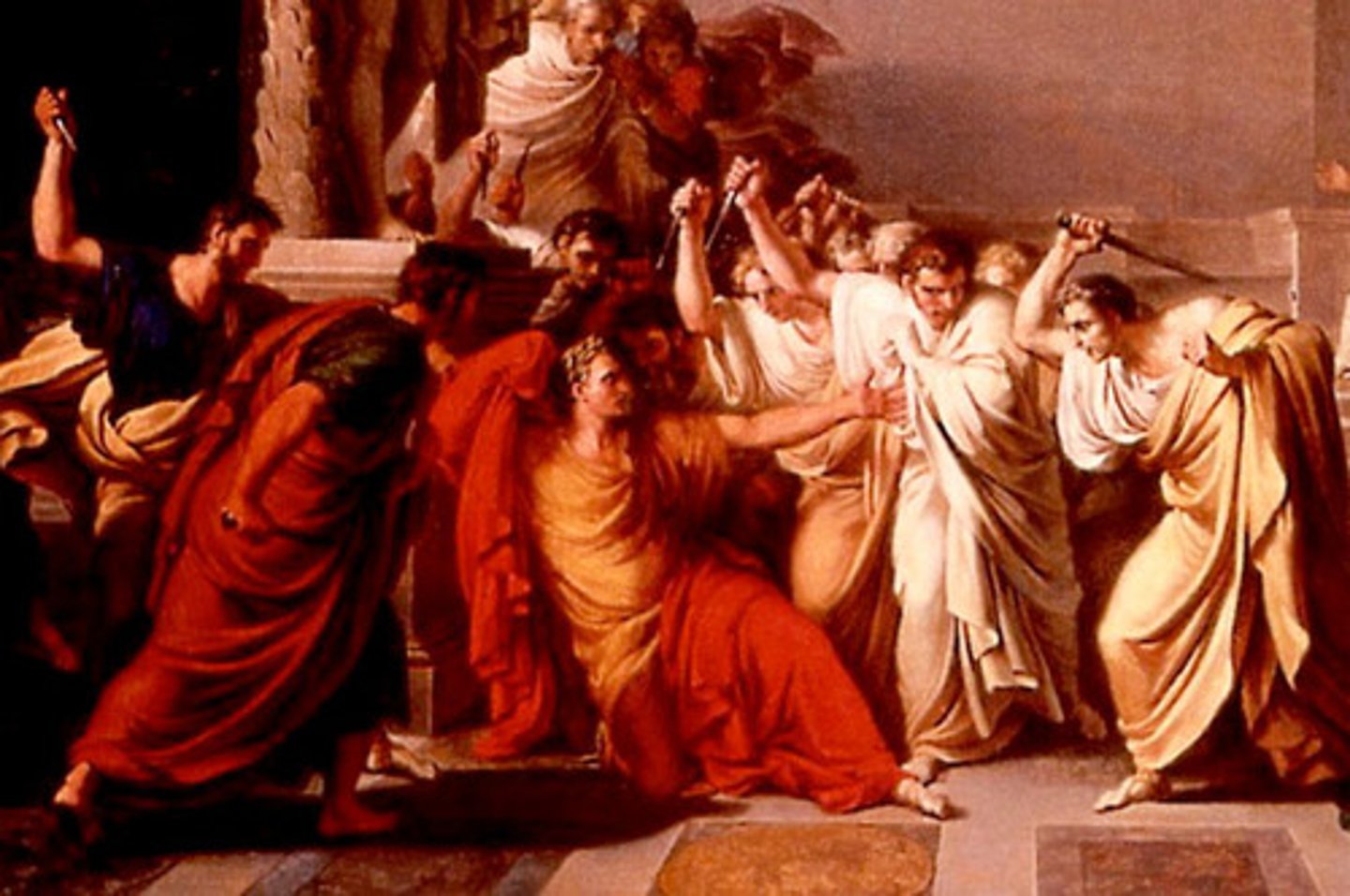 <p>Marc Antony gave a eulogy (nice speech at a funeral) for Caesar. Antony shared Caesar's will and emphasized Caesar's gifts to the public. The people grew so angry at the men who killed Caesar that they rioted and burned Caesar's body in the city.</p>