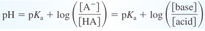 Henderson–Hasselbalch equation 