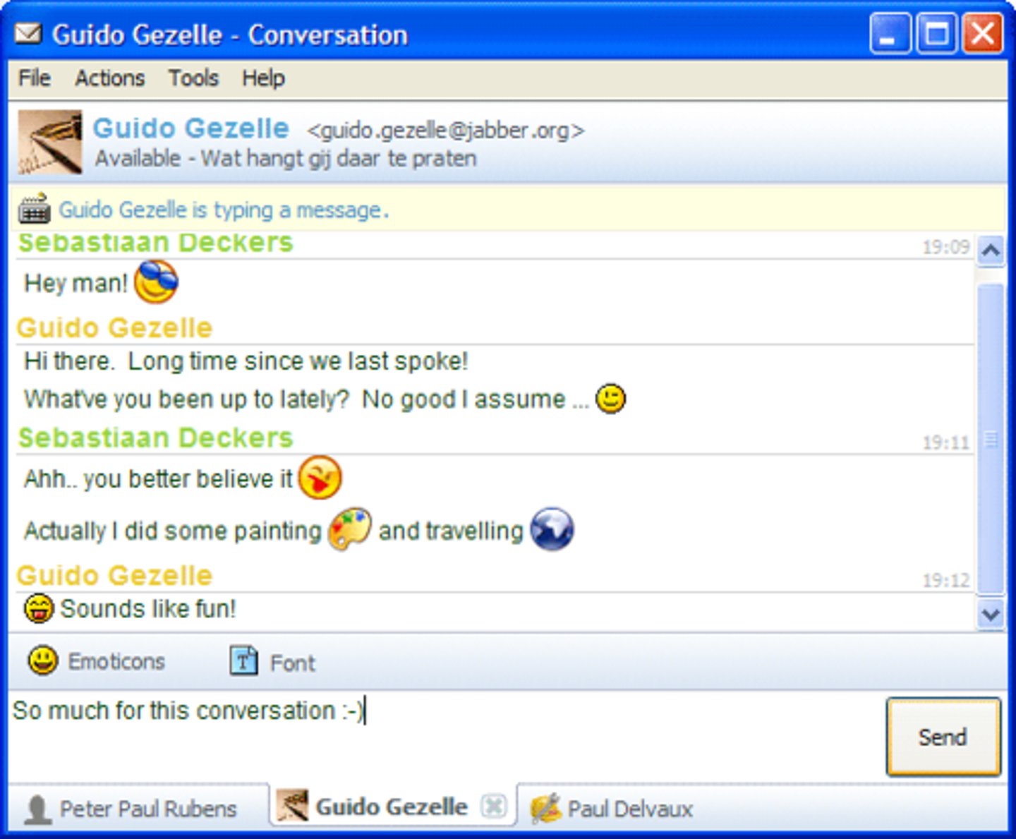<p>The program in the accompanying figure allows you to ____.</p><p>a) blog</p><p>b) upload databases to share with other users</p><p>c) search the Web</p><p>d) instant message and video chat</p>