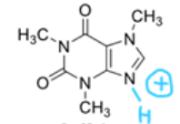 <p>which methylxanthine is this? (3 methyls added to xanthine) </p><p>what is its moa?</p><p>what is the pka of its conjugate acid shown in the picture?</p>