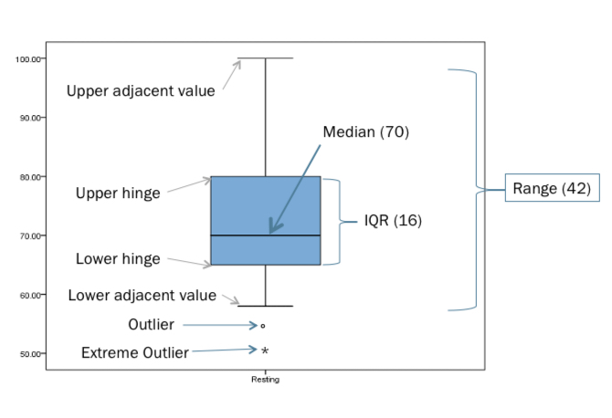 <ul><li><p>useful for showing median, range, IQR, skewness, etc.</p></li></ul><p></p>