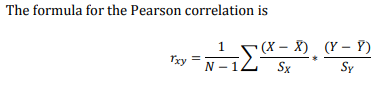 <ul><li><p>The <strong>Pearson correlation coefficient</strong> (often denoted as <strong>r</strong>) measures the <strong>strength and direction of the linear relationship</strong> between two continuous variables.</p></li><li><p>r depends on the average distance of the observations from some straight line</p></li></ul><ul><li><p><strong>Value range:</strong> -1 to +1</p><ul><li><p><strong>+1:</strong> Perfect positive linear correlation (as one variable increases, the other increases)</p></li><li><p><strong>-1:</strong> Perfect negative linear correlation (as one variable increases, the other decreases)</p></li><li><p><strong>0:</strong> No linear correlation</p></li></ul></li><li><p>Pearson correlation measures linear relationships only</p></li></ul><p></p>