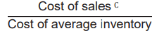 \
* How many times a business each year replaces its inventory.
* Interpretation
  * An increasing inventory turnover ratio mean that the products sold by the company are doing well
  * A decreasing inventory turnover ratio indicates the inventory management policy is inefficient, out of they over ordered inventory or slow moving/obsolete inventory 