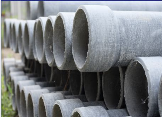 <p>It is made of asbestos fibers and Portland cement. • Used as soil, waste, ventilation pipe, and downspouts • Suited for concrete embedment because of similar properties</p>