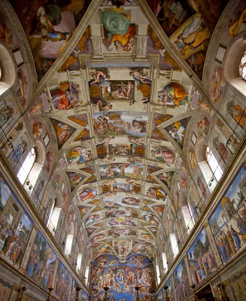 <p>Sistine Chapel Ceiling and Altar Wall frescoes</p>
