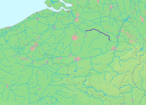 <p>Welke rivier, die op een korte afstand van Hasselt stroomt, zien we hier?</p>