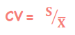 <ul><li><p>Measure of <strong>relative </strong>dispersion</p></li><li><p>For returns, CV measures the risk per unit of return</p></li><li><p>Lower = better, since it indicates less uncertainty, tighter distribution</p></li></ul>