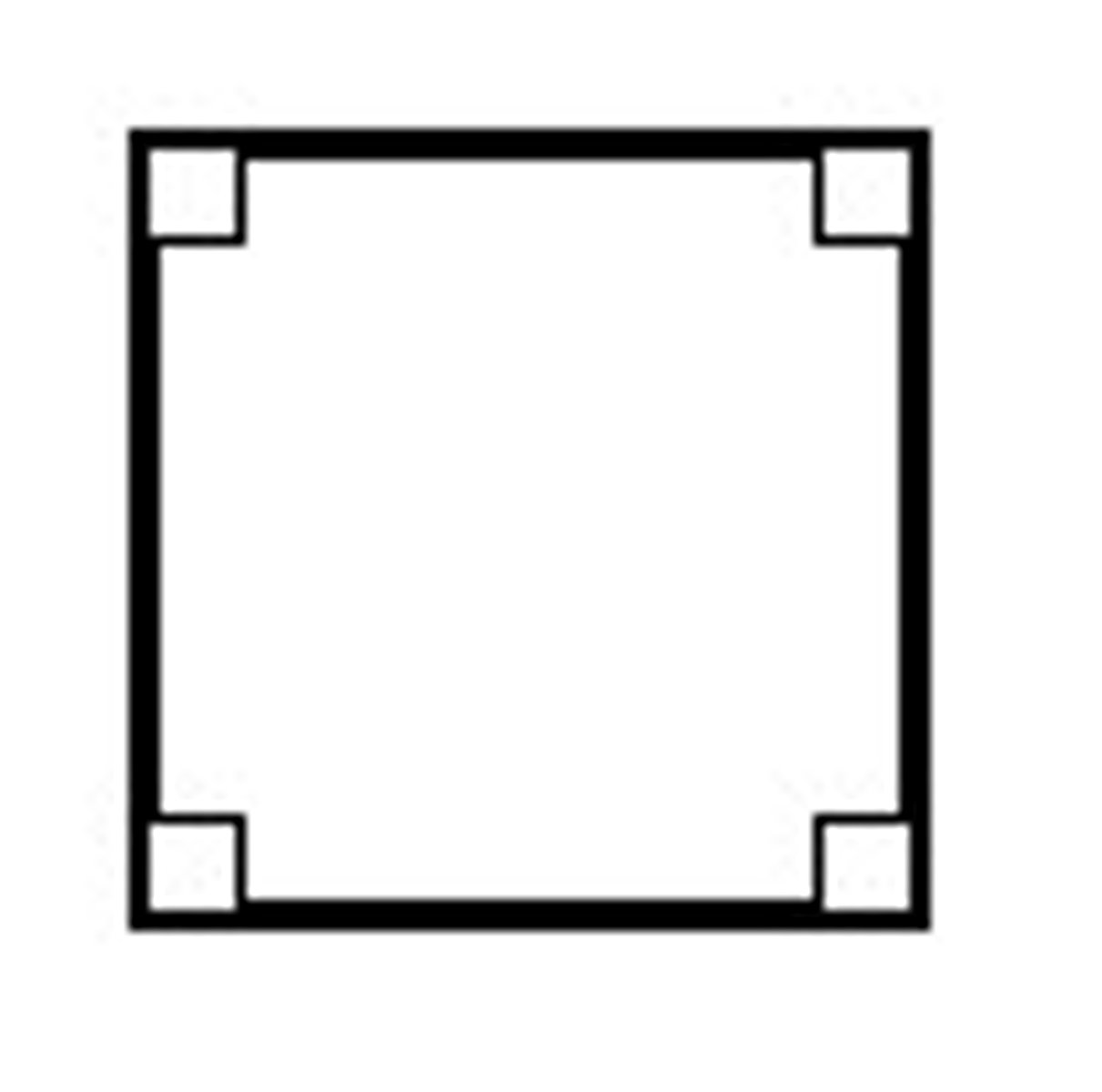 <p>narrow-minded, in the form of a square</p>