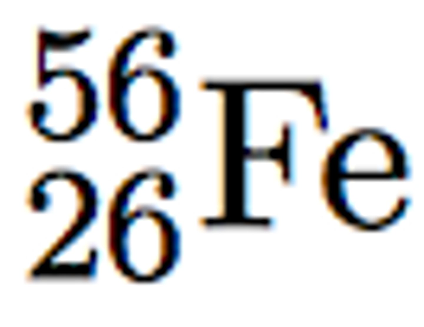 <p># p; the bottom number in isotopic notation; 26 in this example</p>