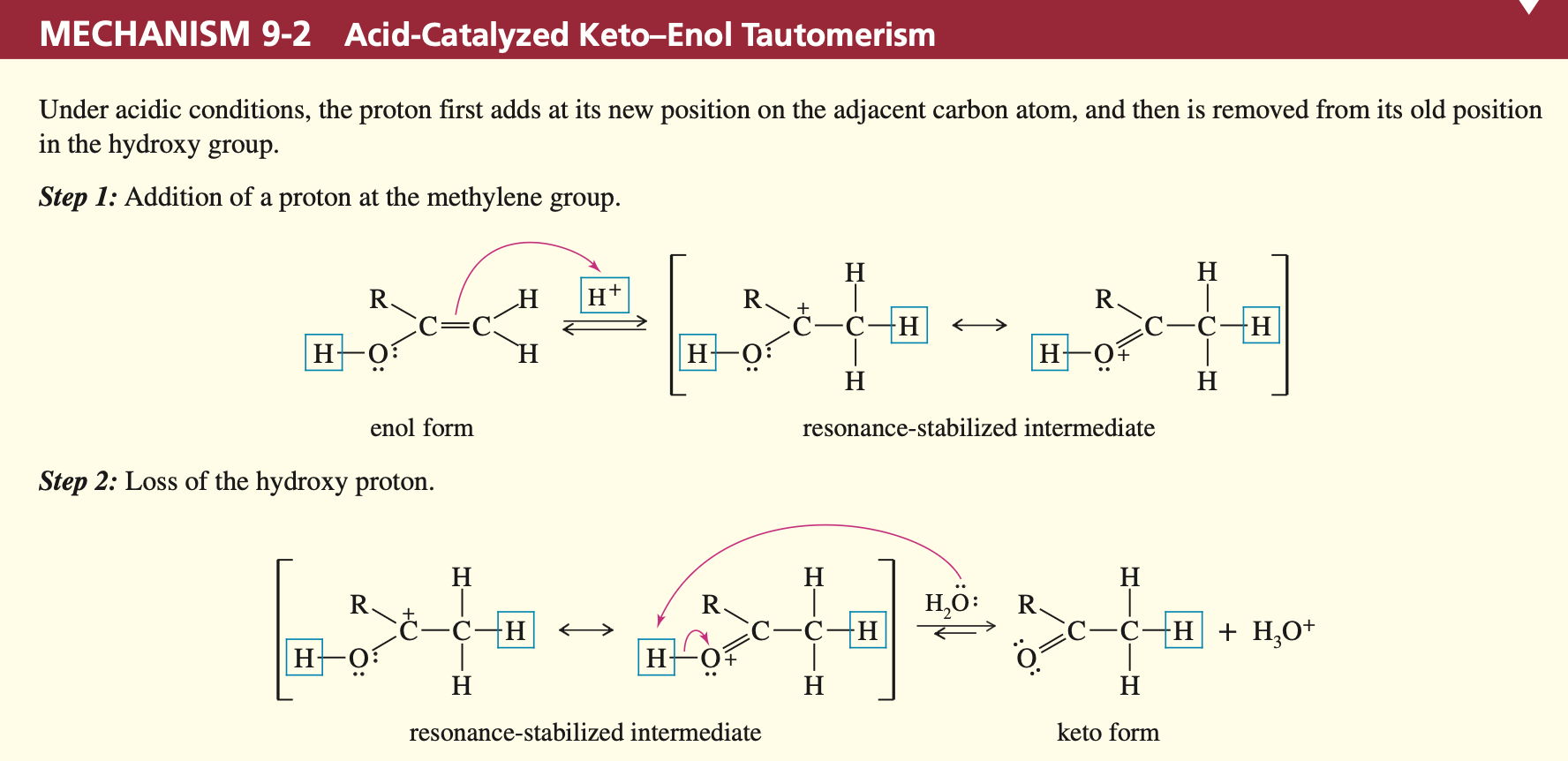 <p>Reagents: HgSO4/H2SO4</p><p>Mark Orientation of the OH</p><p>REARANGEMENT TO KETONE</p><p>Mechanism (Acid catalyzed)</p><p></p>