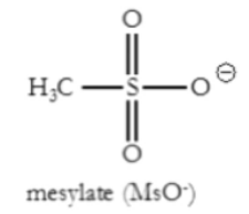 <p>Mesylate</p><p>Good leaving group</p>