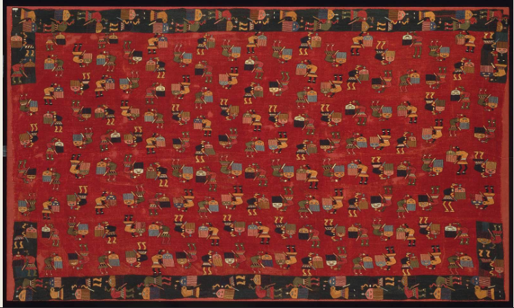 <p>2.7 Paracas, South Coast, Embroidered Mantle, c. 1-100 CE</p>