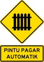 <p><span>Select the </span><strong>CORRECT </strong><span>action for the signboard below:</span></p><p><span>A. Continue journey and drive normally</span></p><p><span>B. Continue journey and increase speed</span></p><p><span>C. Slow the vehicle, stop and continue journey after the gate opens</span></p>