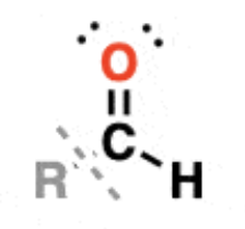 <p>R-CHO</p><p>Double bond O</p>
