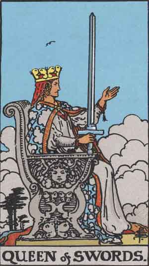 <p>queen of swords</p>