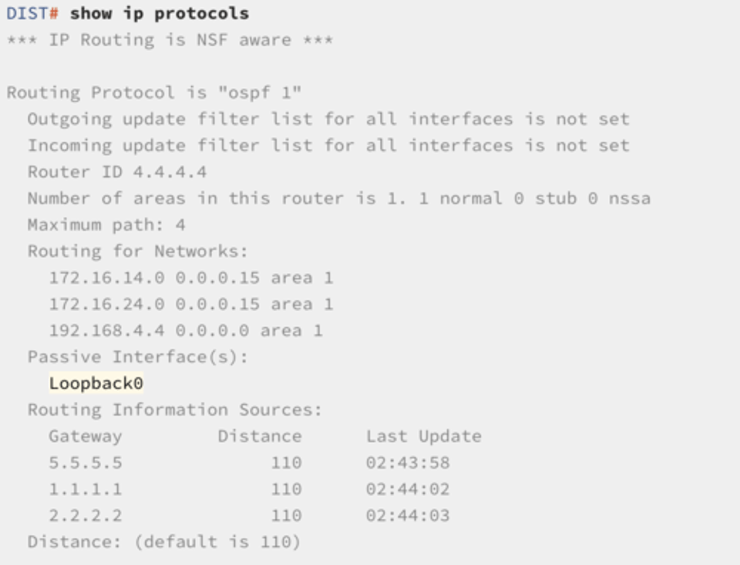<p>sh ip prot</p>