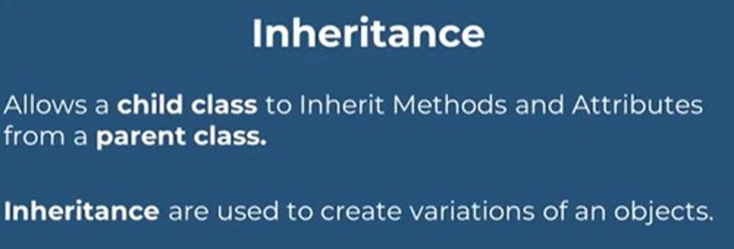 <p>It is the transfer of characteristics from a parent class to a child class without modification.</p>