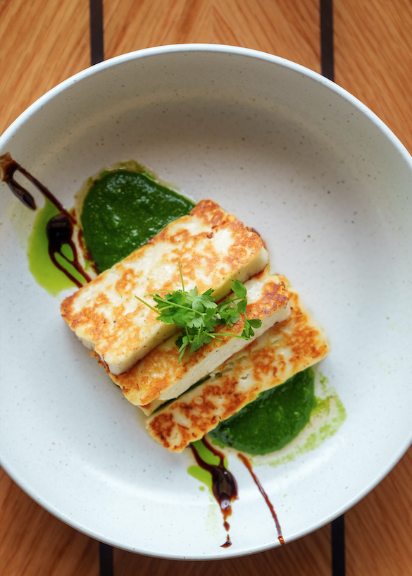 <p>Grilled Halloumi Cheese</p>