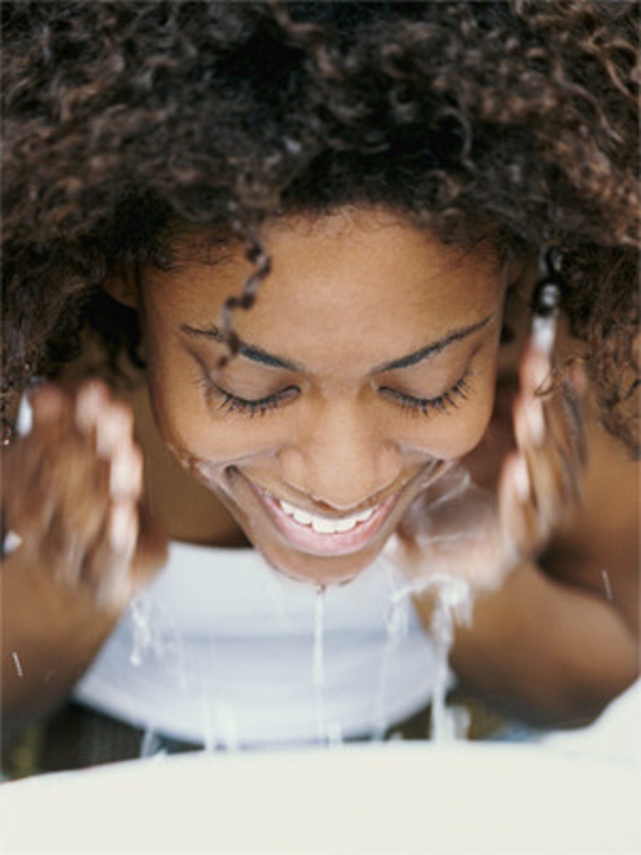 <p>to wash one's face</p>