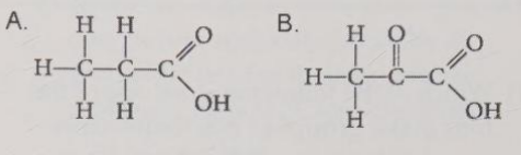 <p>Given what you know about the electronegativity of oxygen, predict which of the molecules shown in Figure 4.12 would be the stronger acid.</p>