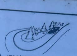 <p>The driver of the car shown should </p><p>A. use a low gear when coming down the hill</p><p>B. pump his brake when he reaches the curve</p><p>C. apply the brake firmly and steadily going down the hill</p><p>D. speed up slightly on the curve to maintain control of the car</p>