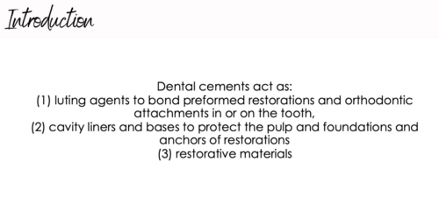 <p>Dental cements</p>