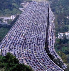 <p>A traffic jam</p>