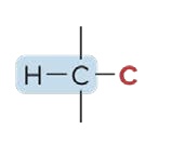 <p>the C atom is bonded to 1 other C atom</p>