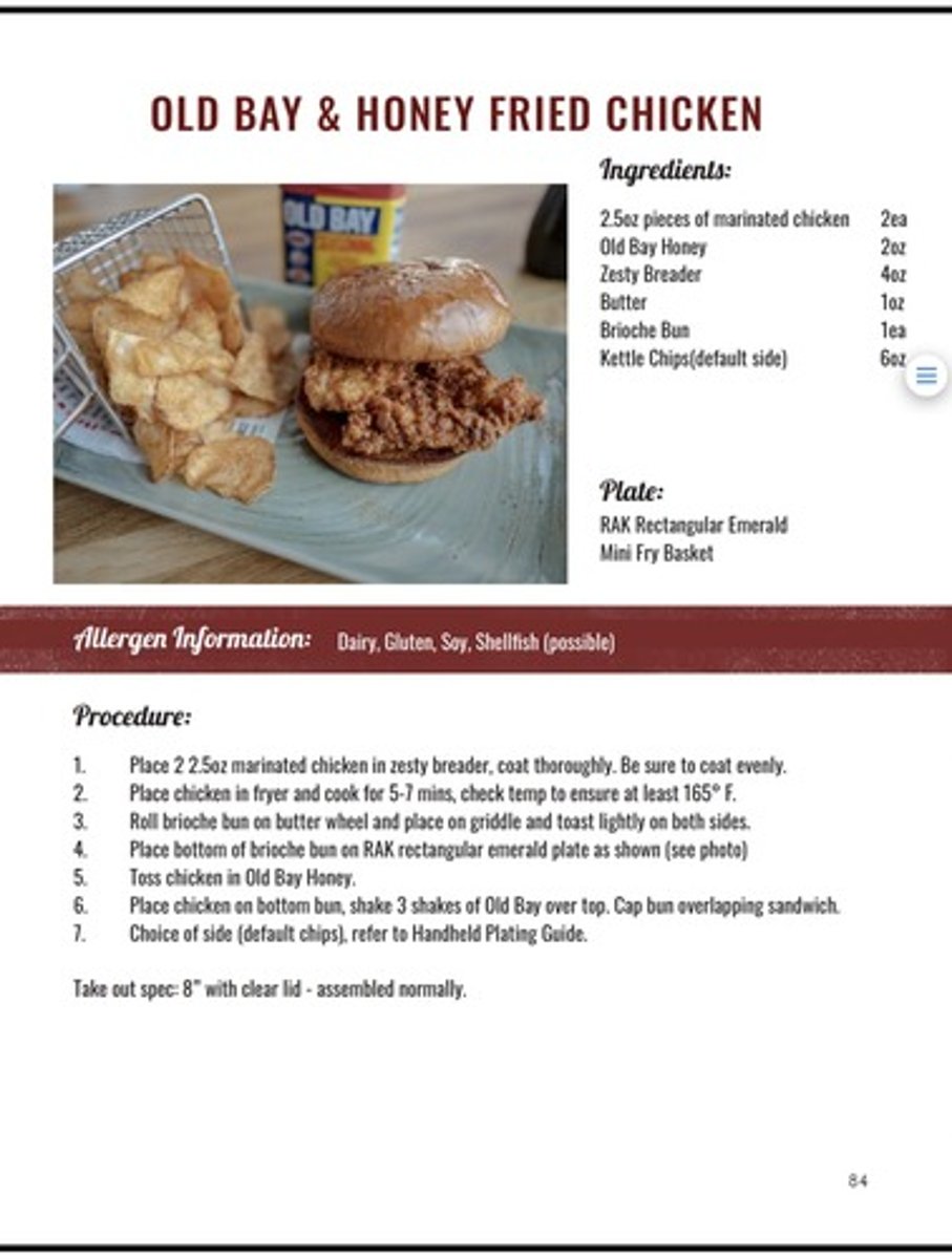 <p>honey-dipped fried chicken/Old Bay/Brioche 13.95</p>