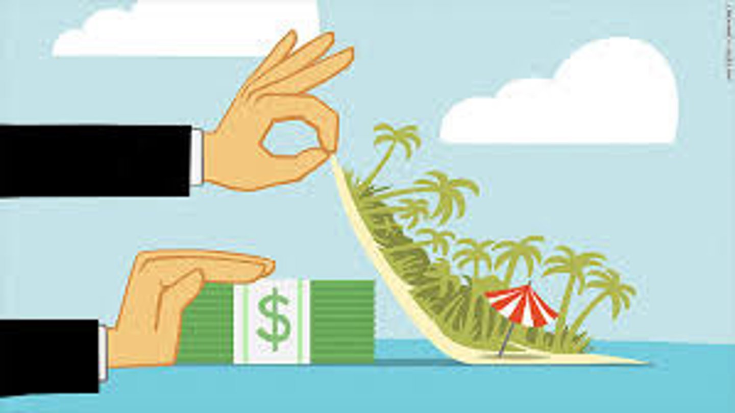 <p>A country with exceptionally low, or no, income taxes. - Thiên đường thuế</p>
