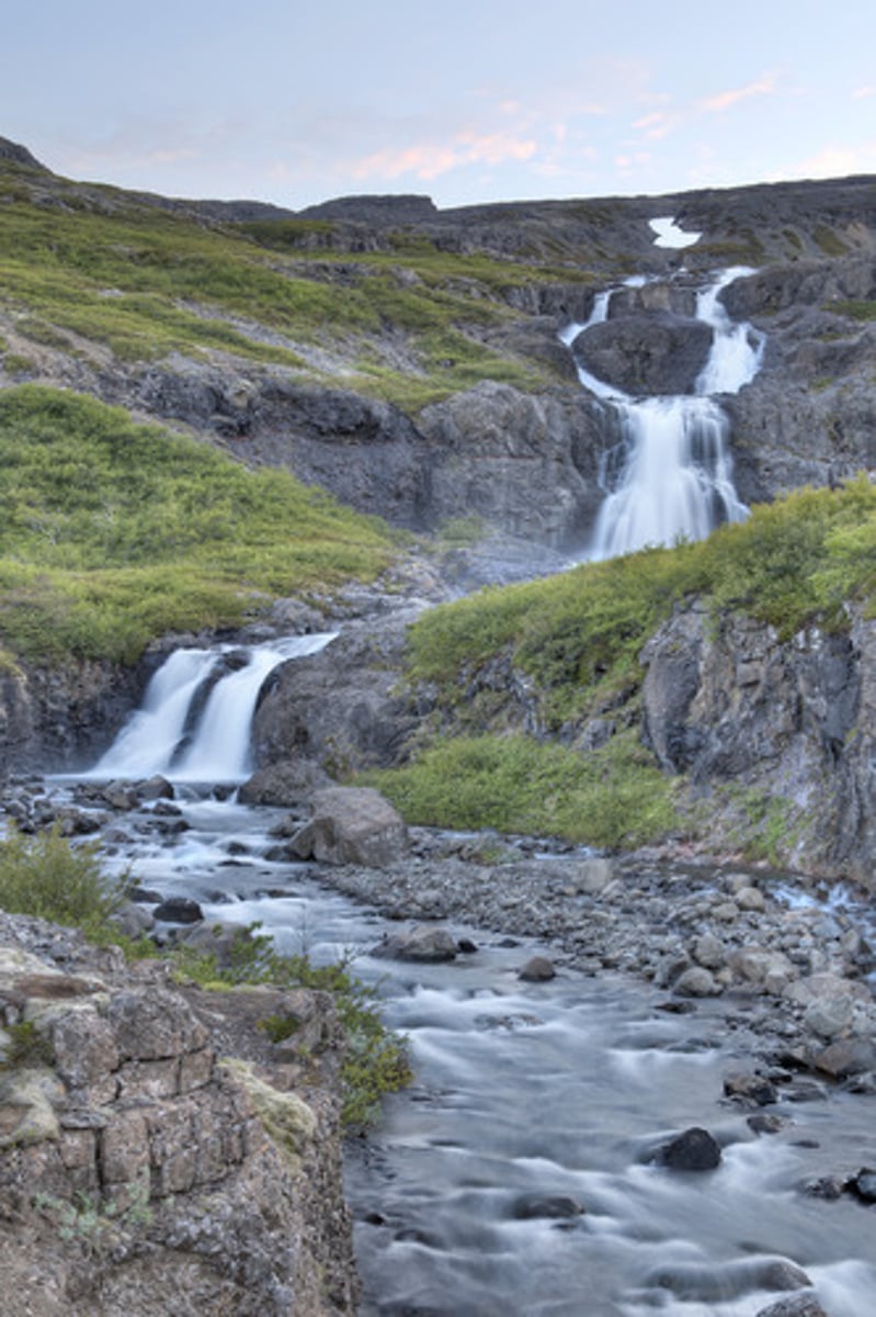<p>The steepness of the river.</p>