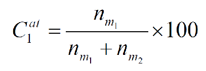 <p>Cat - atom percentage</p><p>nm1 - moles of m1</p><p>nm2 - moles of m2</p>