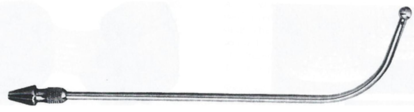 <p>used to remove fluids from the nasal cavity and throat; placed through the nose and back of the throat</p>