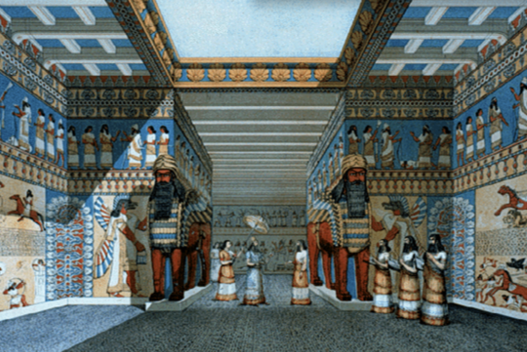 <p>the reconstruction of the throne room (northwest palace of ashurnasirpal</p>