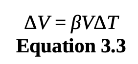 <p>volumeric thermal expansion</p>