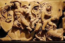 <p>Frieze: Lapiths vs Centaurs, Amazonomachy, Temple of Apollo Epikourios, Late Classical </p>