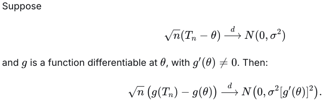 <p>Delta Method Theorem</p><p>“By asymptotic normality of the MLE, we would have …”</p>